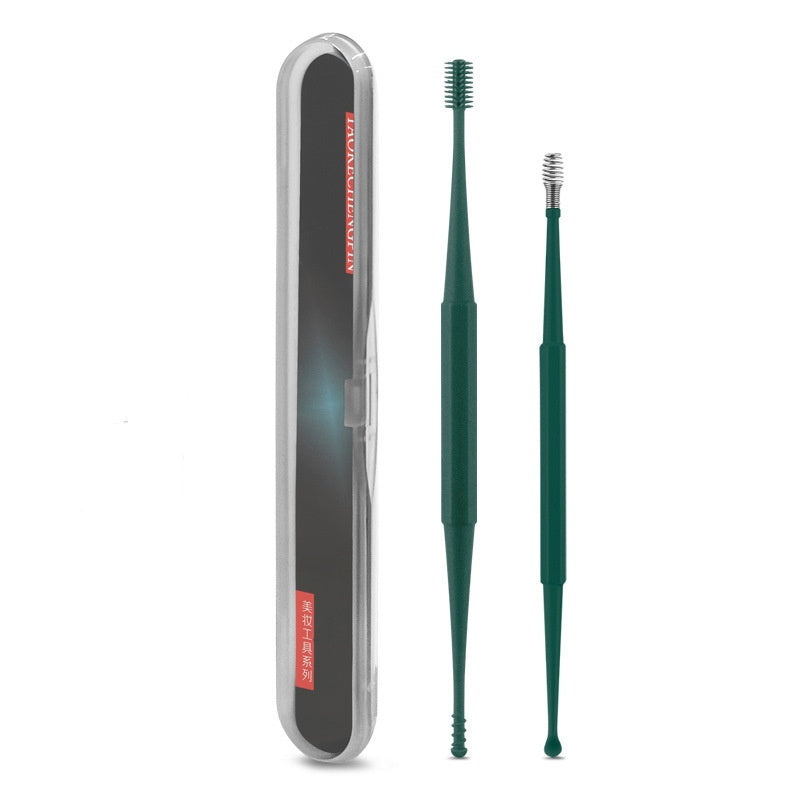 Ear Picking Tools Double-Head Silicone Ear Curette Spiral Massage Device