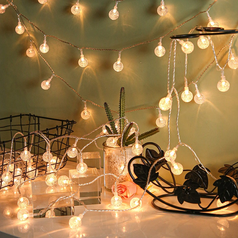 Waterproof LED Bubble Ball String Lights for Outdoor & Indoor Decoration