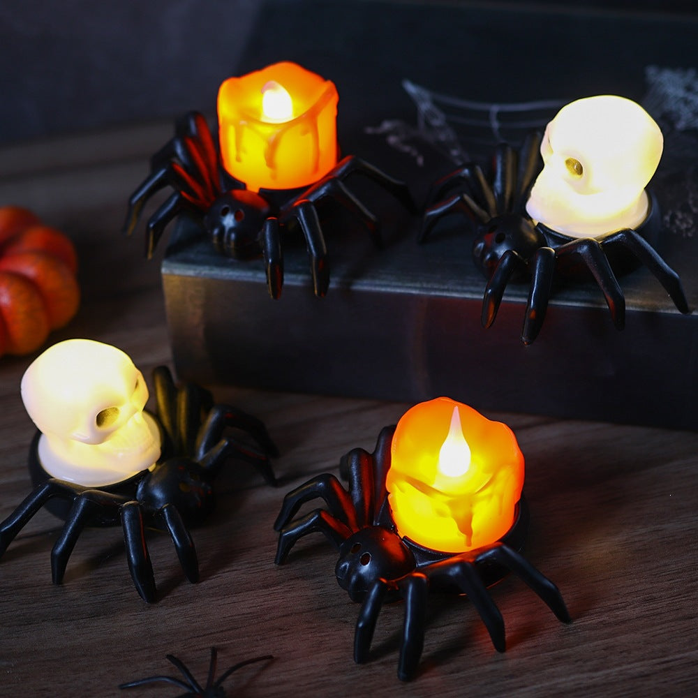 Halloween Spider Skull Night Light - Bedside Decor Lamp with Variants