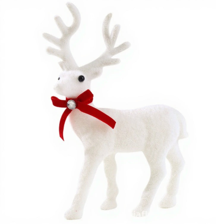 Plush Moose Christmas Deer Decoration Doll - Festive Holiday Home Decor