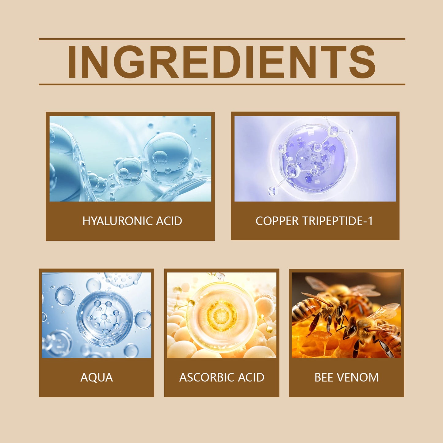 Hydrating Facial Essence with Bee Venom, Hyaluronic Acid & Vitamin C - 30ml