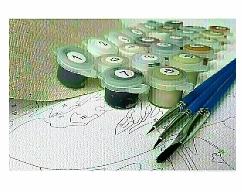 DIY Painting by Numbers Kit for Home Decor - Santa's Babies, Multiple Sizes