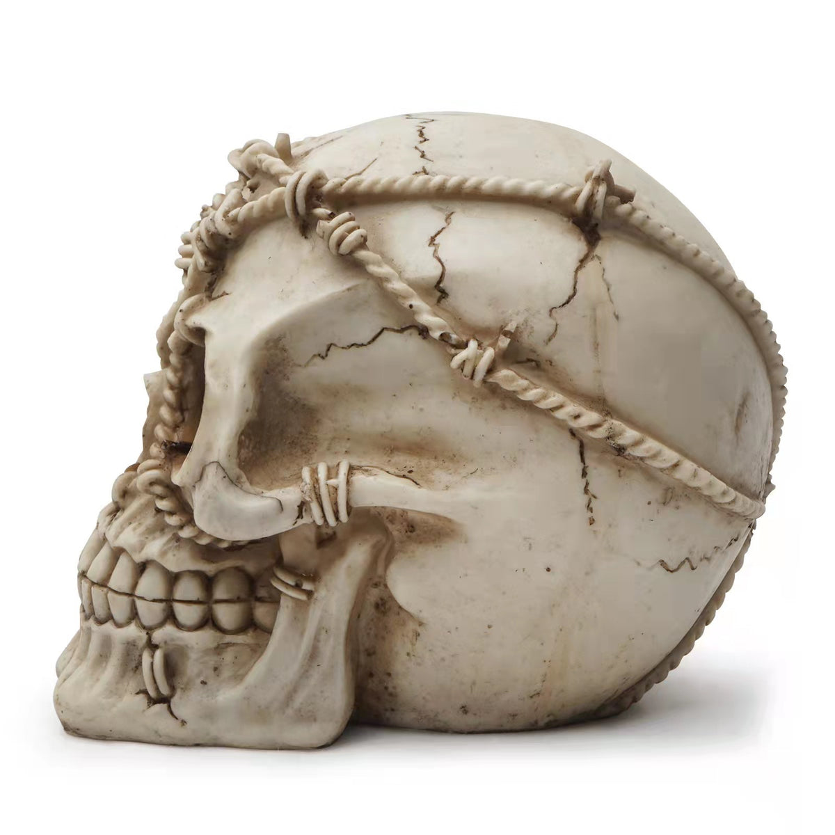Resin Skull Halloween Decor Ornament - Modern Art Craft Halloween Skull