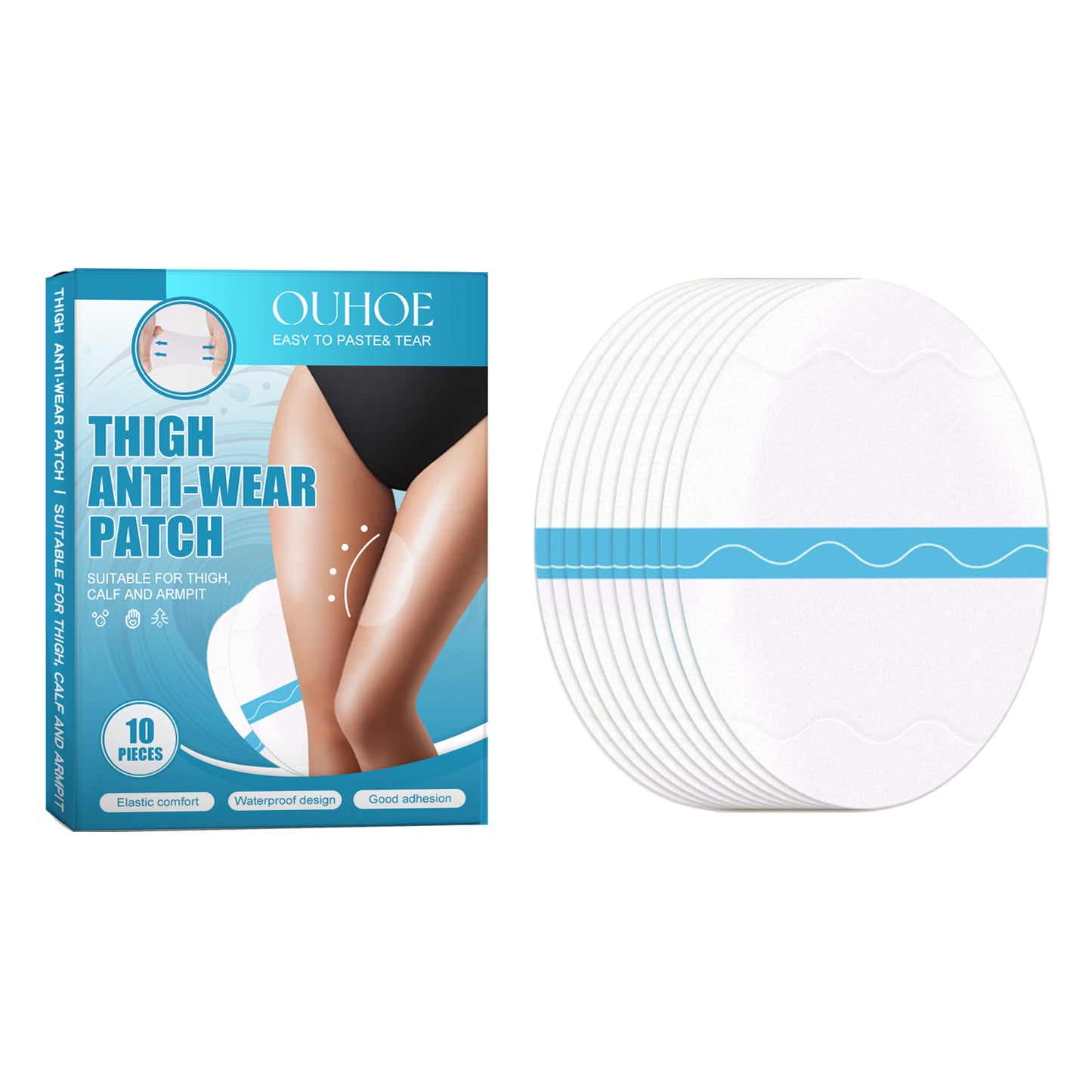 Anti-Friction Thigh & Heel Patches - Breathable Adhesive Skin Protection