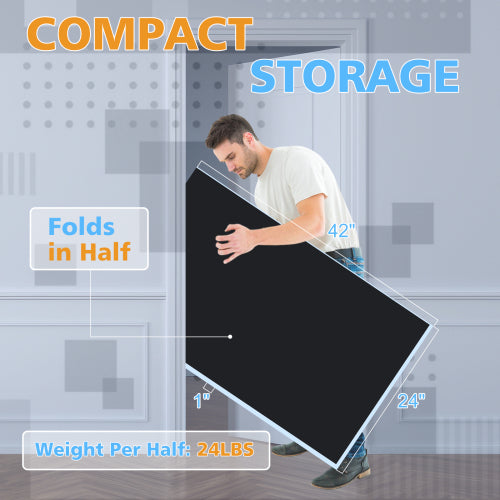 7x4ft Black Foldable Ping Pong Conversion Top - Portable Table Tennis