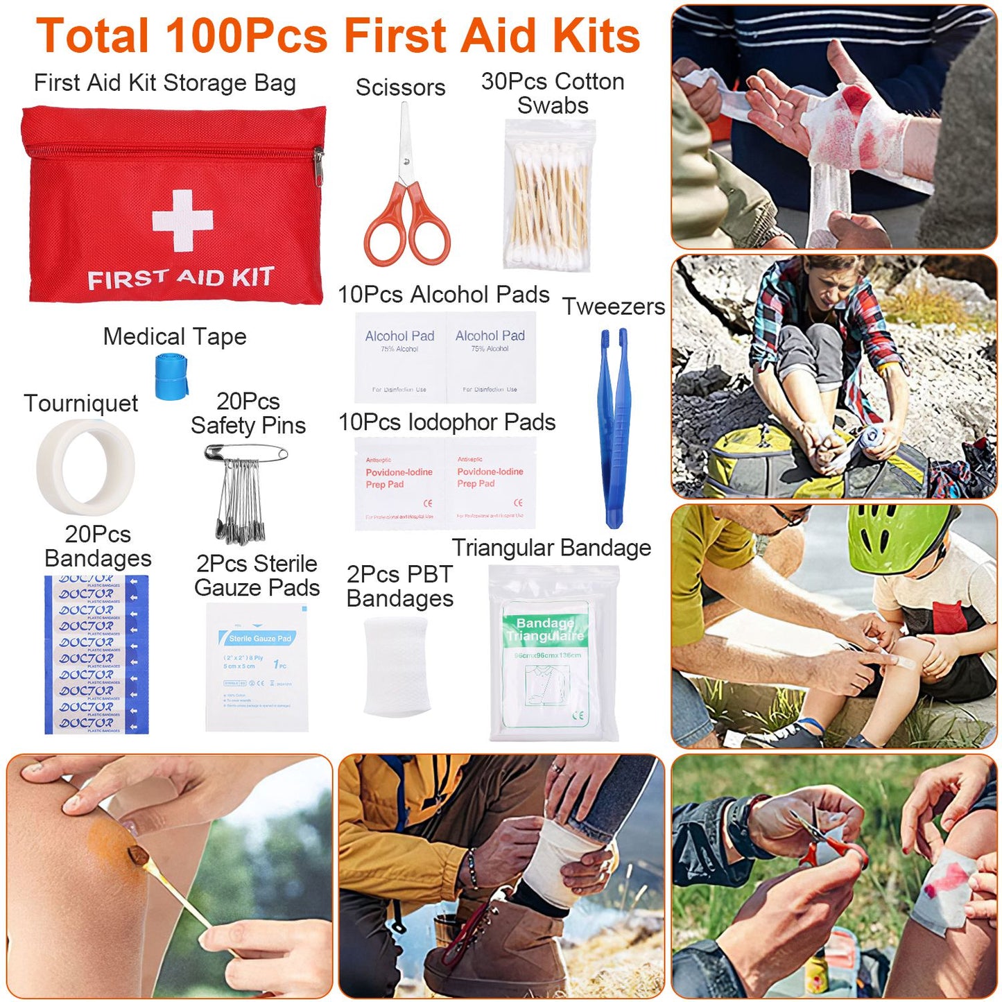 125-Piece Emergency Survival Kit for Camping & Hiking