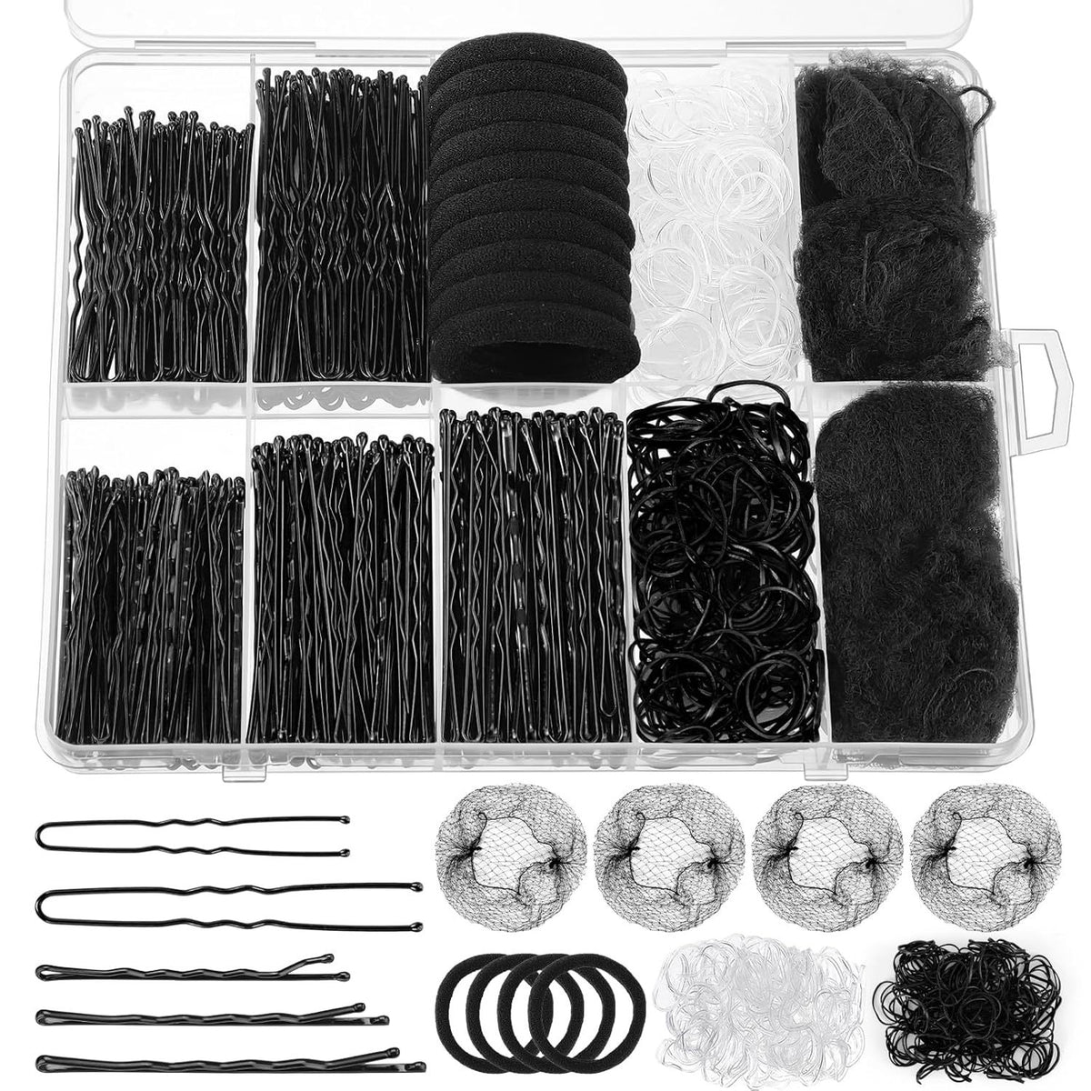 Metal Hair Clips & U-Shaped Pins Set - 1710 Pieces