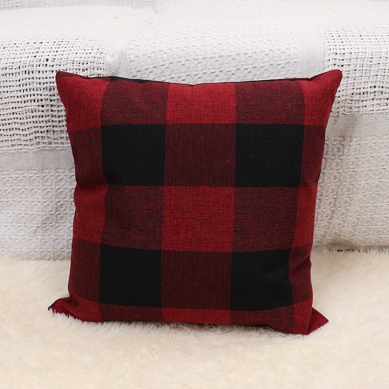 Plaid Pillow Cover for Sofa and Home Decor - Modern Cushion Case
