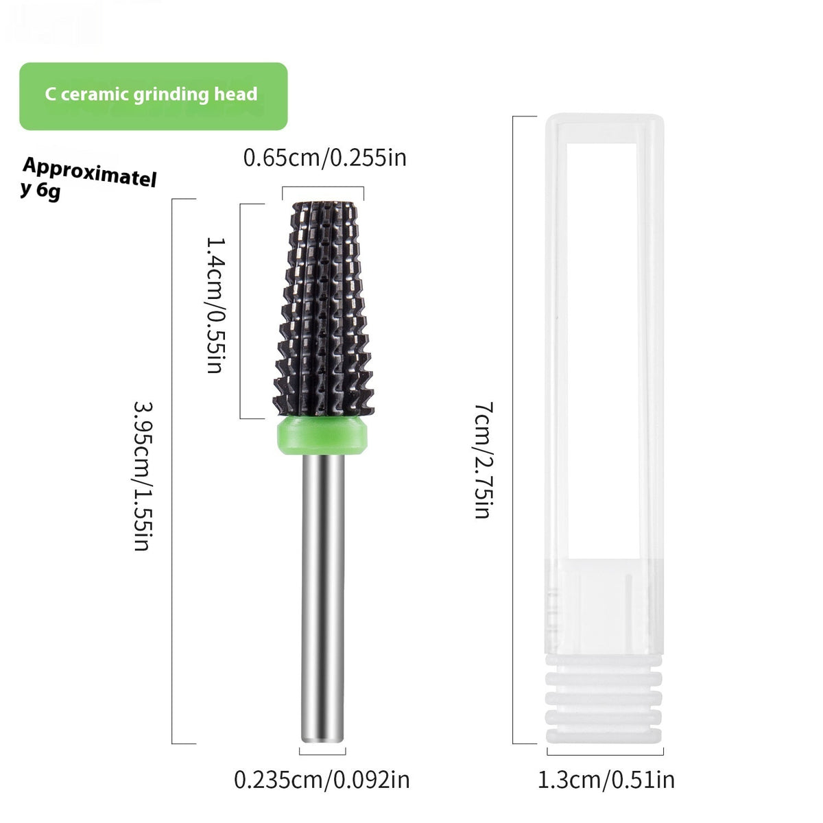 Ceramic Nail Polish Removal Head for Nail Art & Surface Polishing