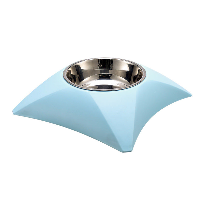 Single Bowl Pet Food & Water Bowl for Cats and Dogs - Plastic & Stainless Steel Options