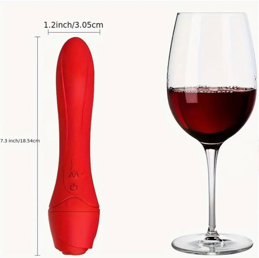 Heated G-Spot Vibrator & Nipple Massager - Adult Toy