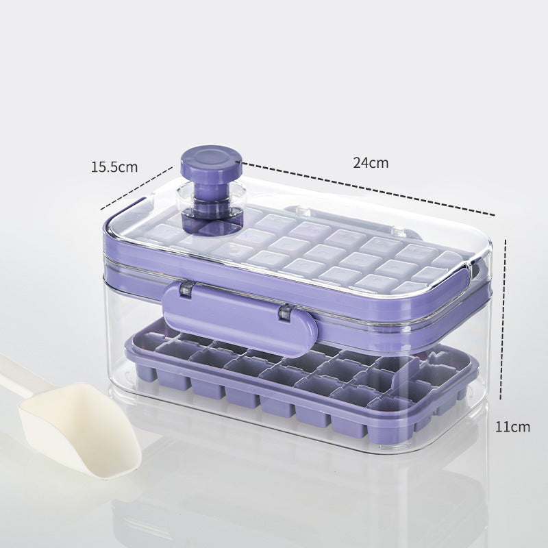 Silicone Ice Cube Mold with Single & Double Layer Options - Square Design