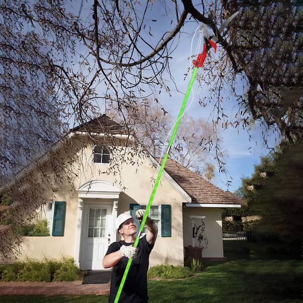 Extendable Manual Pole Saw & Pruner 28ft Tree Trimming Kit with Safety Gear