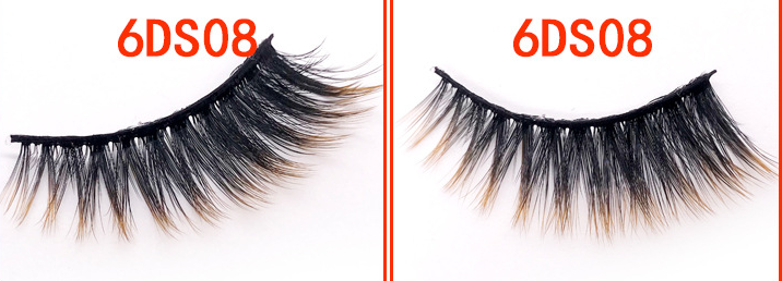 Gradient Color 6D Mink Fake Eyelashes with Variety Styles for Dramatic Eye Look