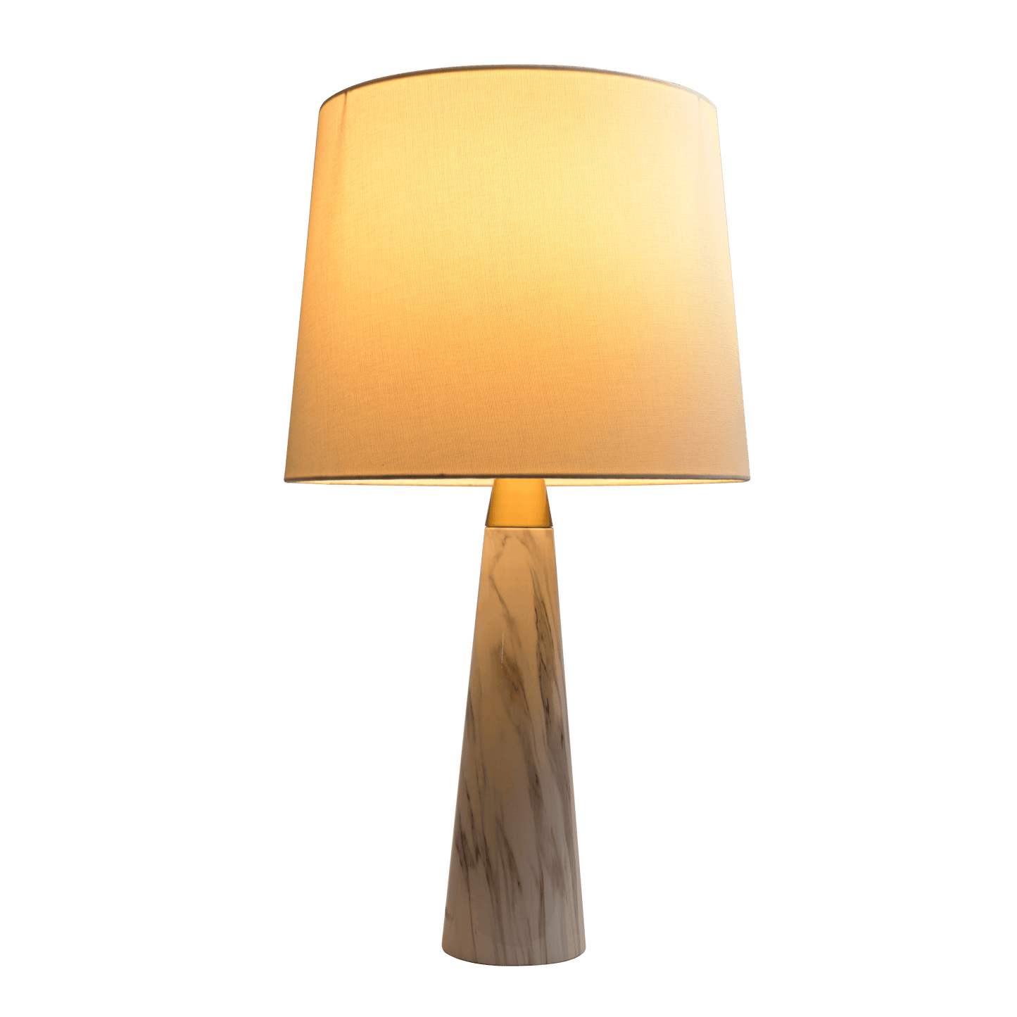 Enclave Hydro White Table Lamp With On Off Switch Faux Marble Base