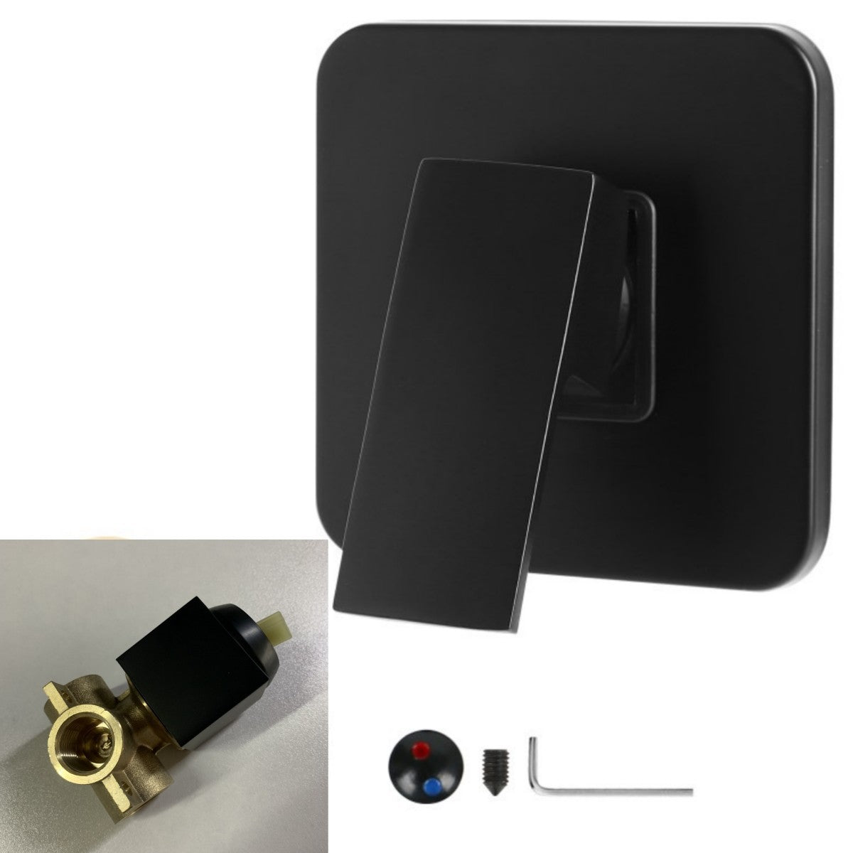Three-Way Wall-Mounted Concealed Shower Faucet - Hot & Cold Mixer