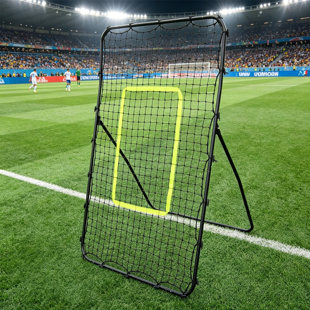 Adjustable Steel Pipe Rebound Soccer Goal - Black, 55.12" x 35.43"