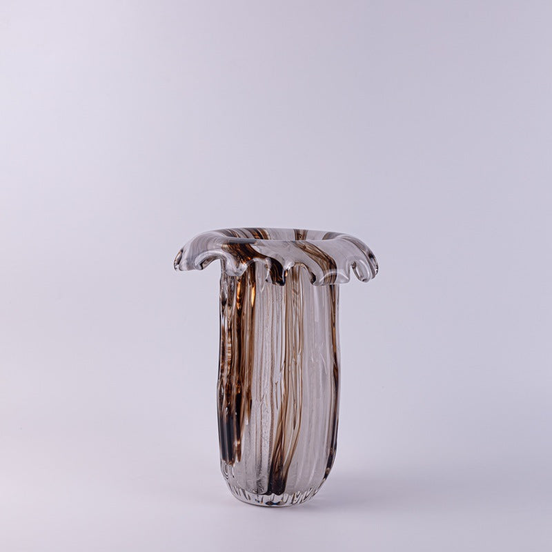Luxury Crystal Glass Vase for Home Decor - European Geometric Style