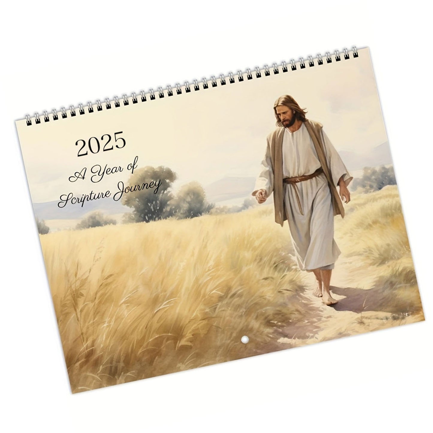 2PCS 2025 Wall Calendar Coated Paper Wire Binding Hanging For Home