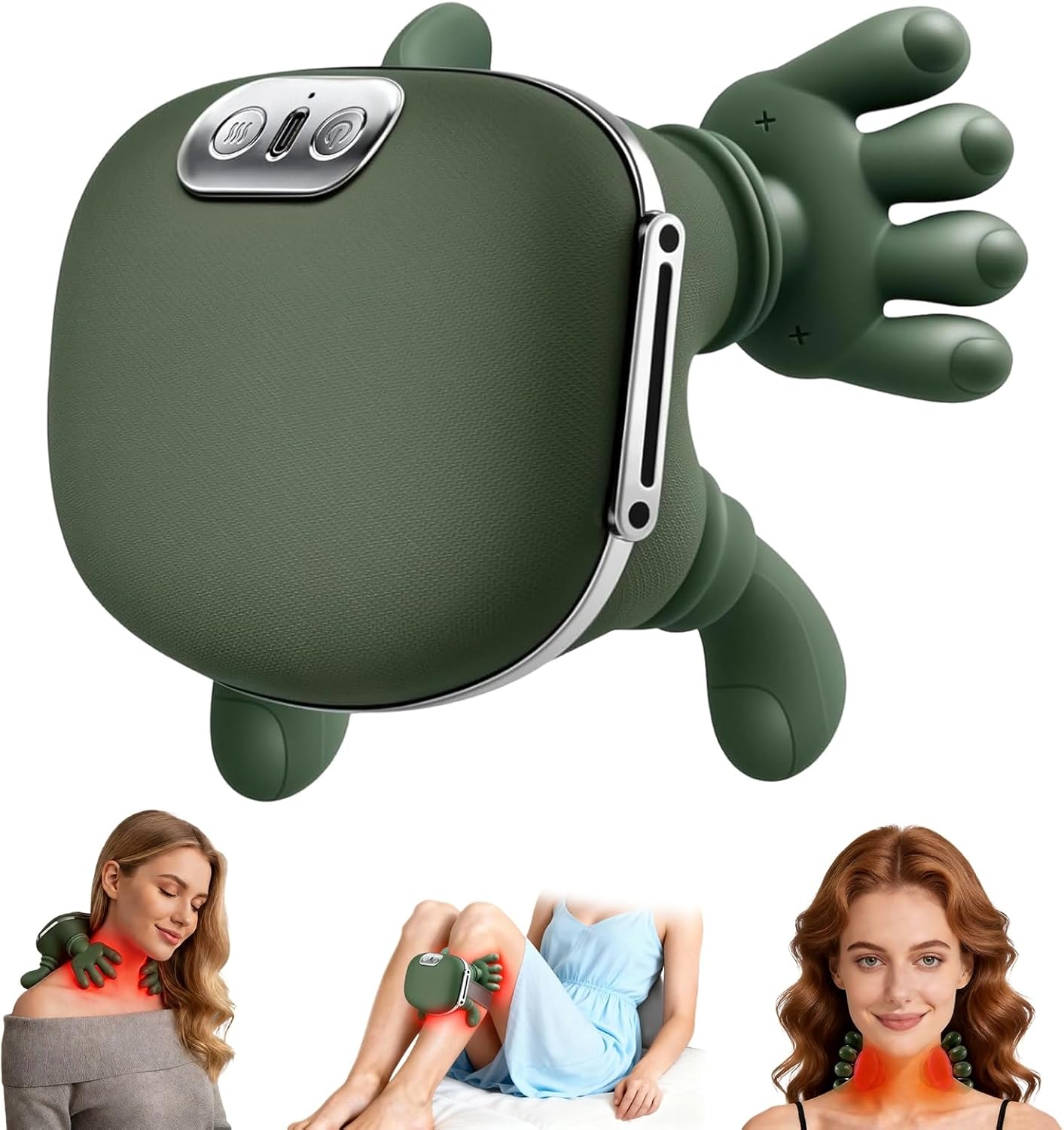 4D Kneading Neck Massager with Heat - Rechargeable & Wireless