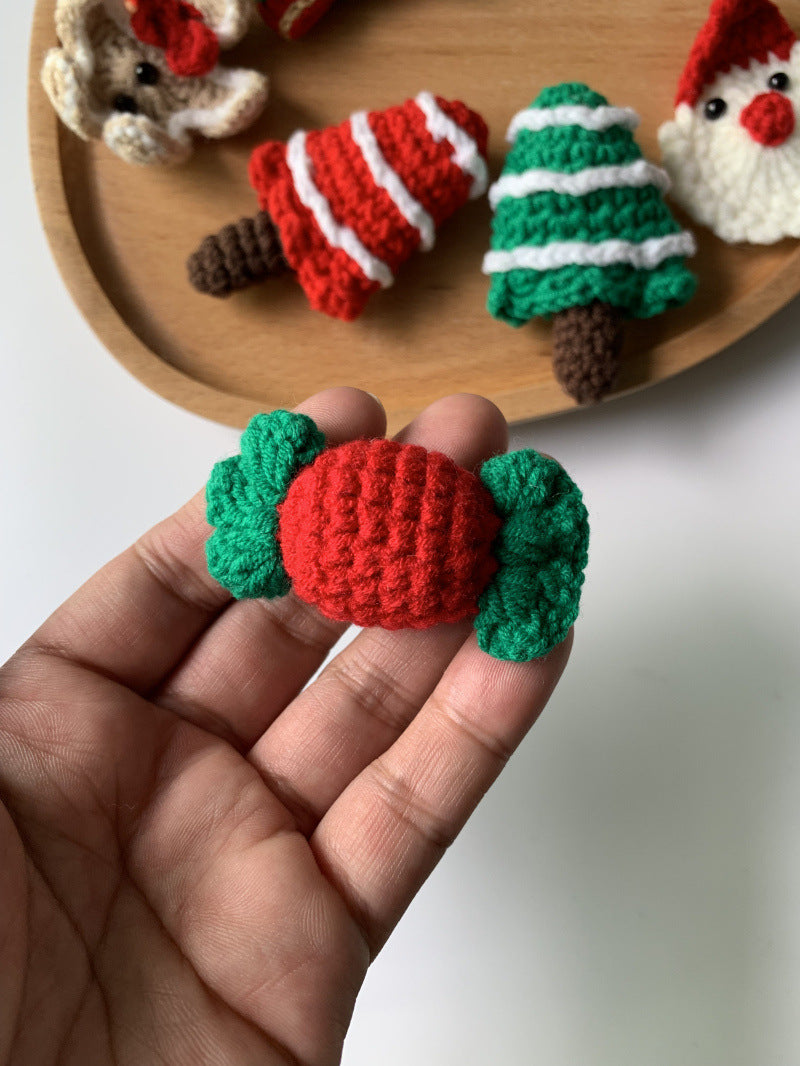 Wool Crocheted Christmas Hair Accessories - Holiday Hairbands & Pins