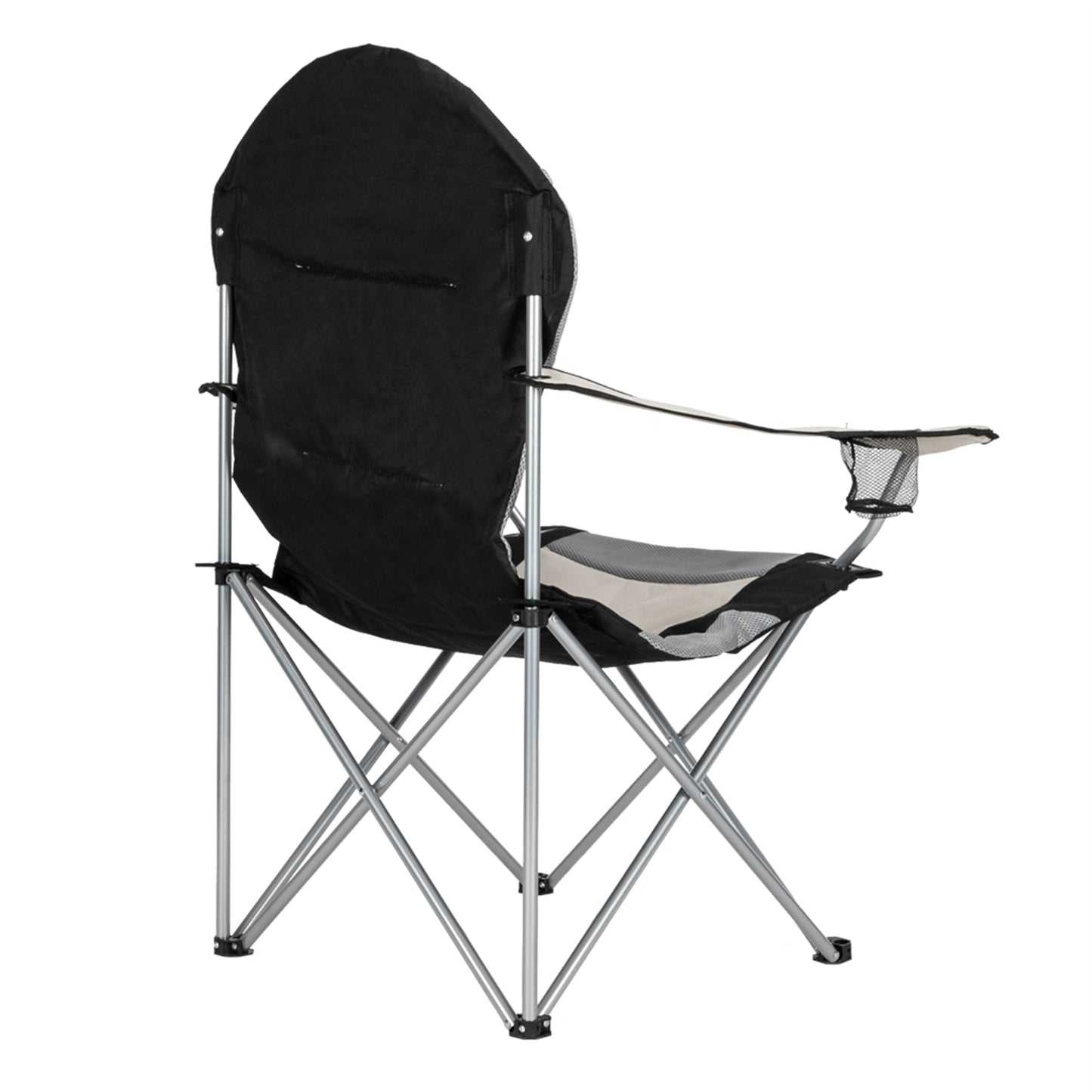 Medium Camping Chair - Grey Iron Frame, Off-White Fabric