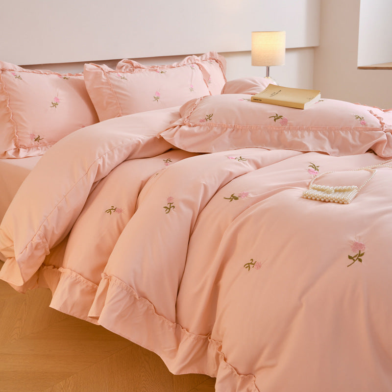 Four-Piece Bedding Set for Dorms and Home - Multiple Sizes & Patterns