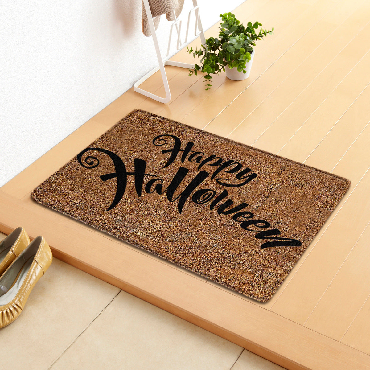 Halloween Letter Door Mat - Modern Rectangular Floor Carpet for Home & Garden