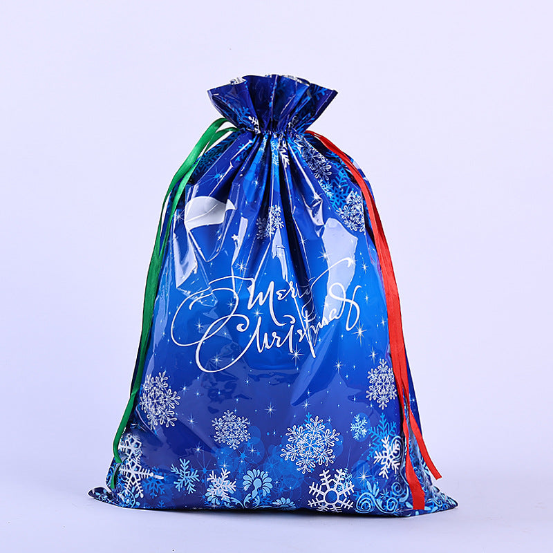 Festive Aluminum Foil Gift Bags for Christmas & New Year Party Packaging