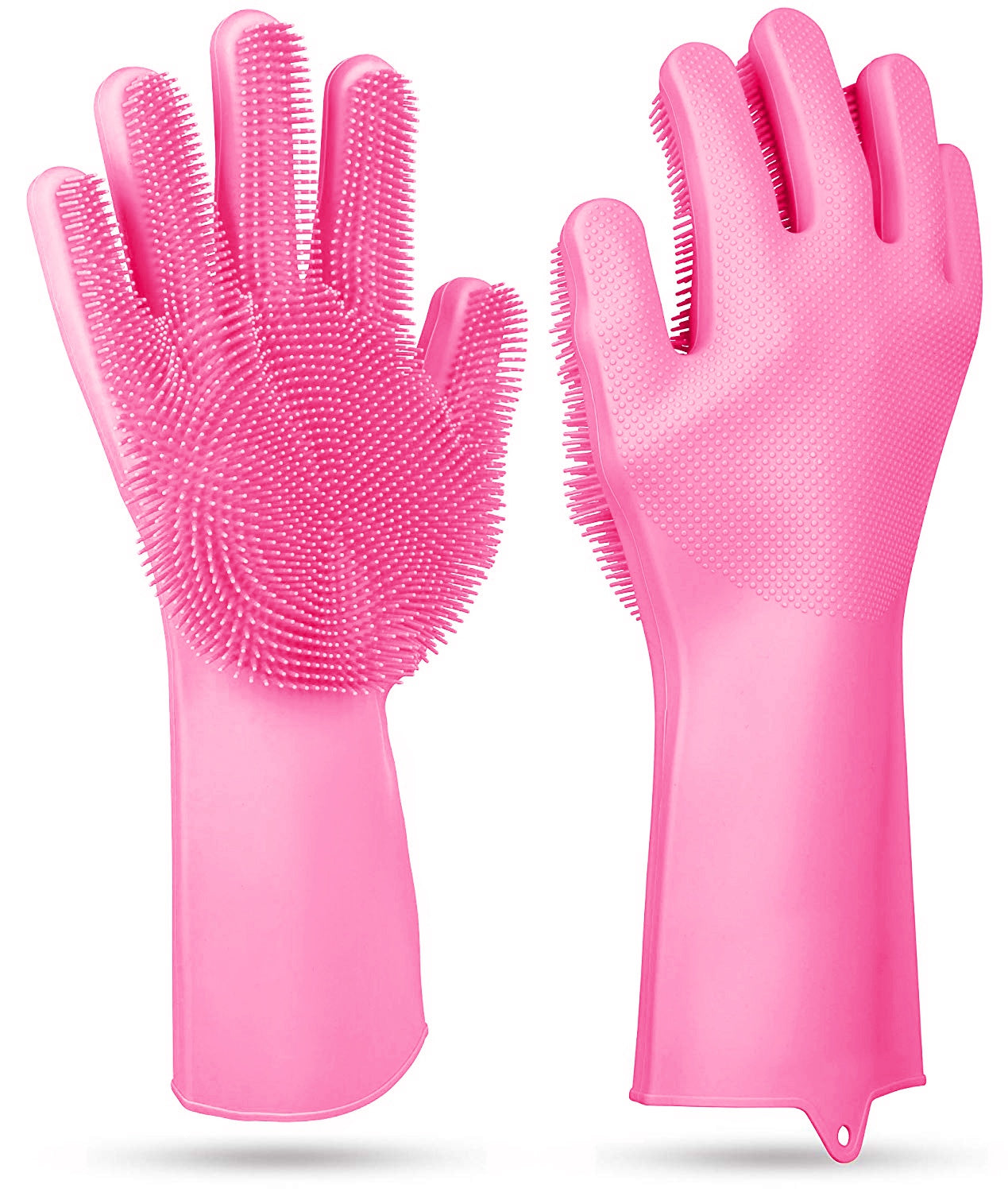 Silicone Dishwashing Gloves with Cleaning Sponge - Multi-Purpose