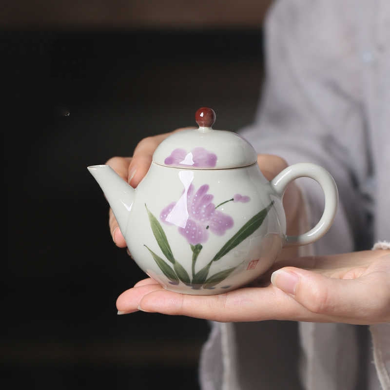 Hand Painted Porcelain Teapot with Water Cups - Ceramic Tableware, 150ML