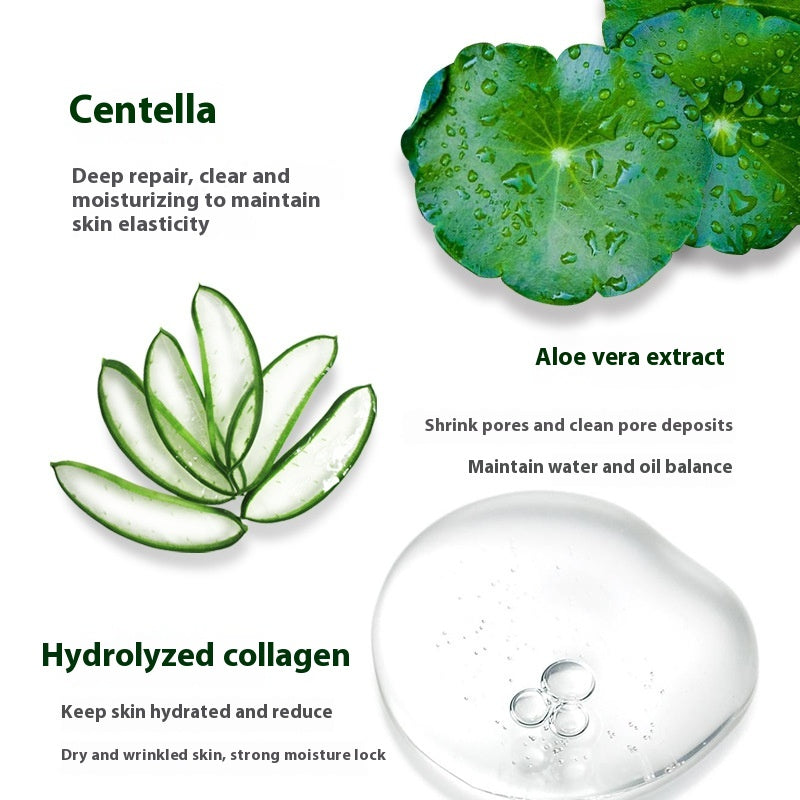 Collagen Skin Mask with Centella Asiatica - Hydrating Facial Sheet Mask Set
