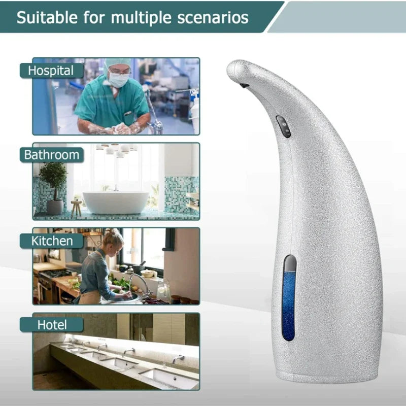 Touchless Automatic Soap Dispenser 300ML Infrared Sensor Bathroom Kitchen