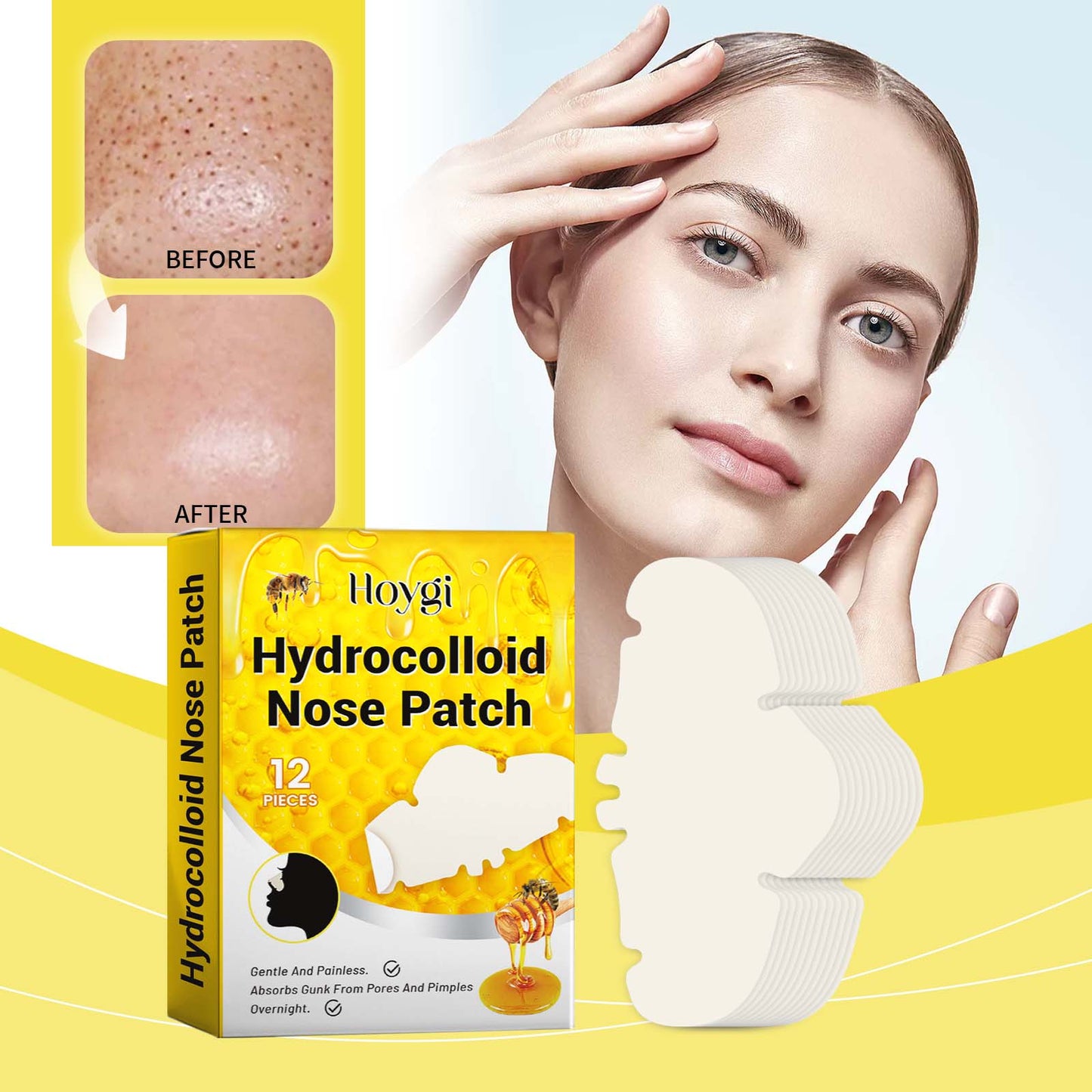 Hydrocolloid Nose Patch for Blackhead Removal & Pore Cleaning