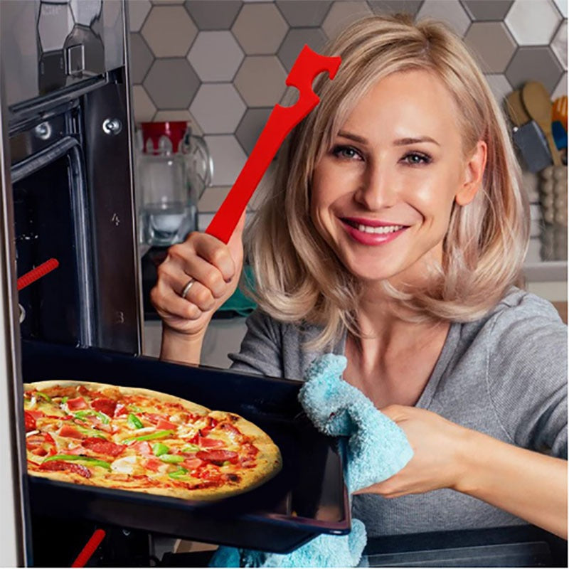 Silicone Oven Rack Push Pull Tool with Longer Handle - Set