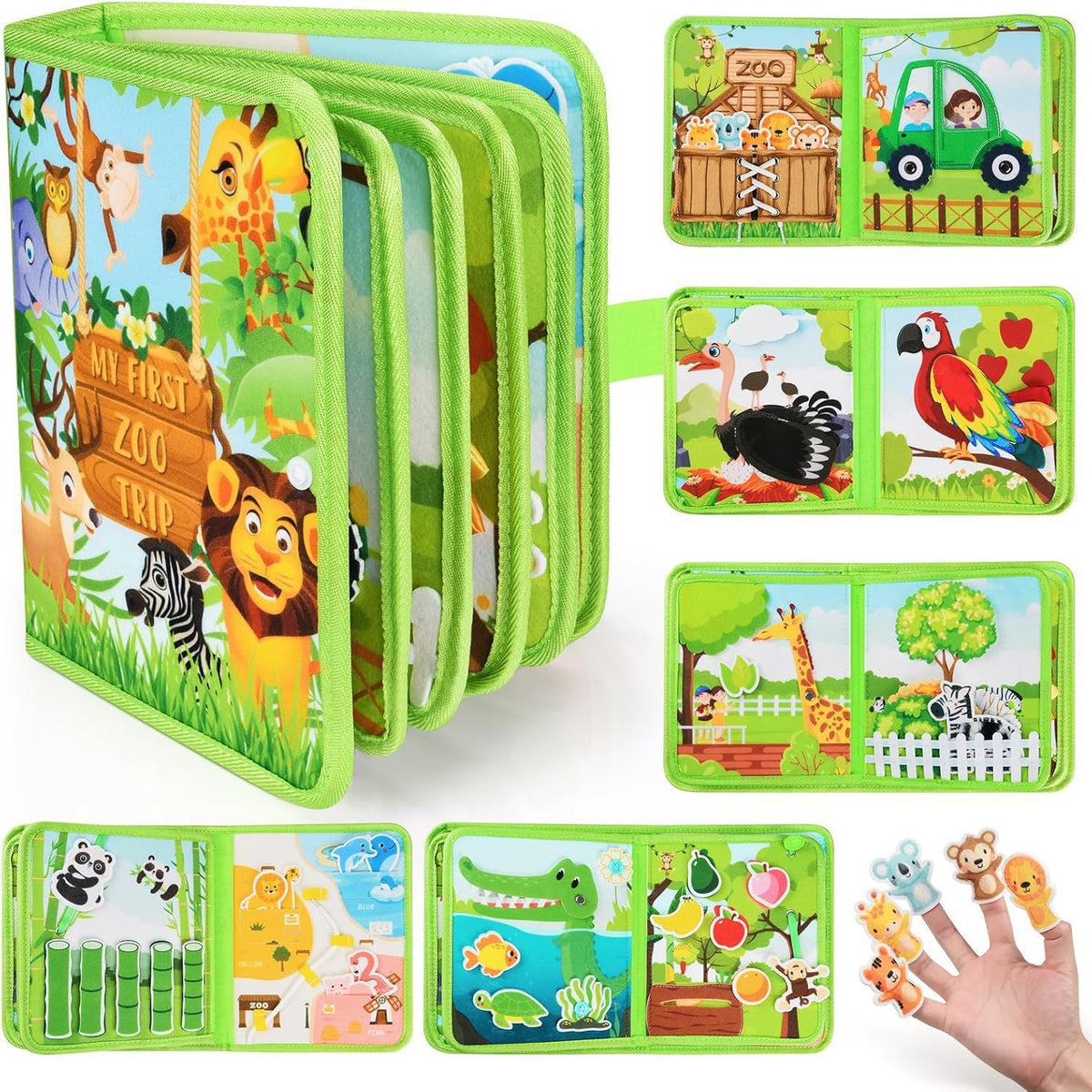 Montessori Felt Busy Board Educational Toy for Kids - Multiple Variants