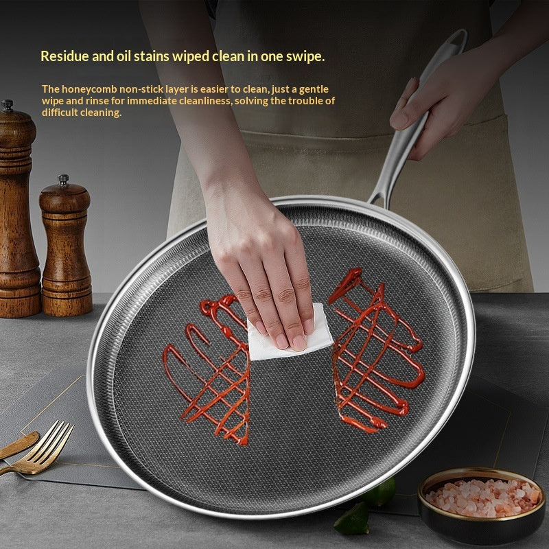 Multi-Layer Stainless Steel Non-Stick Cooking Pan - 24cm-32cm