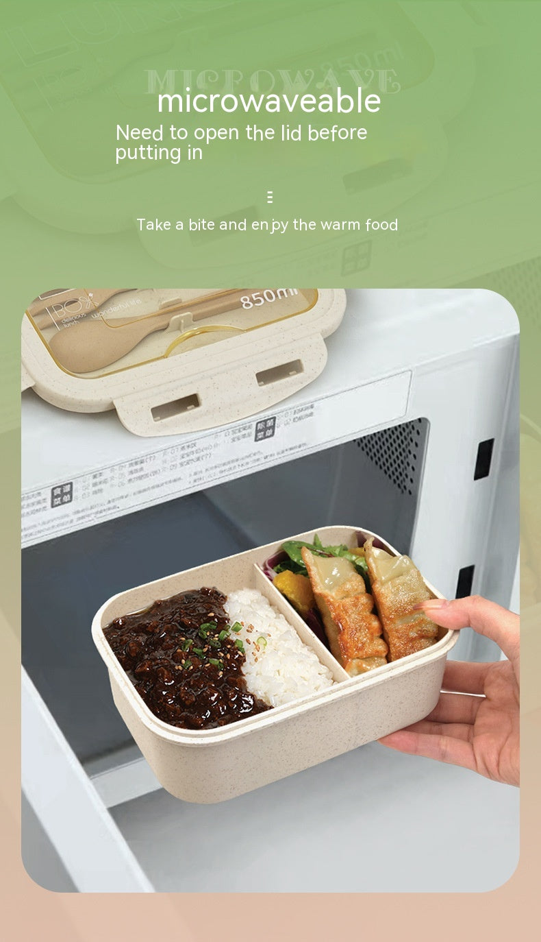 Wheat Straw Insulated Lunch Box - Eco-Friendly Student Food Container