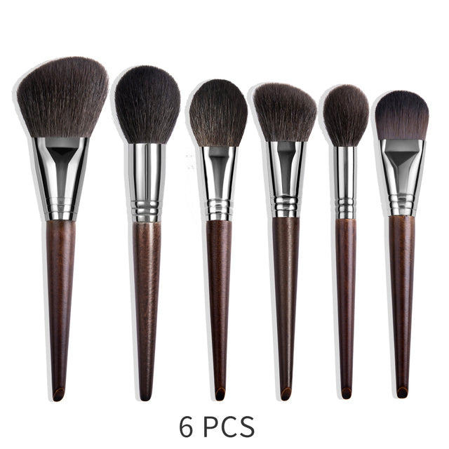 Natural Makeup Brush Set with Goat Hair - 22/24 Pieces for Face & Eyes