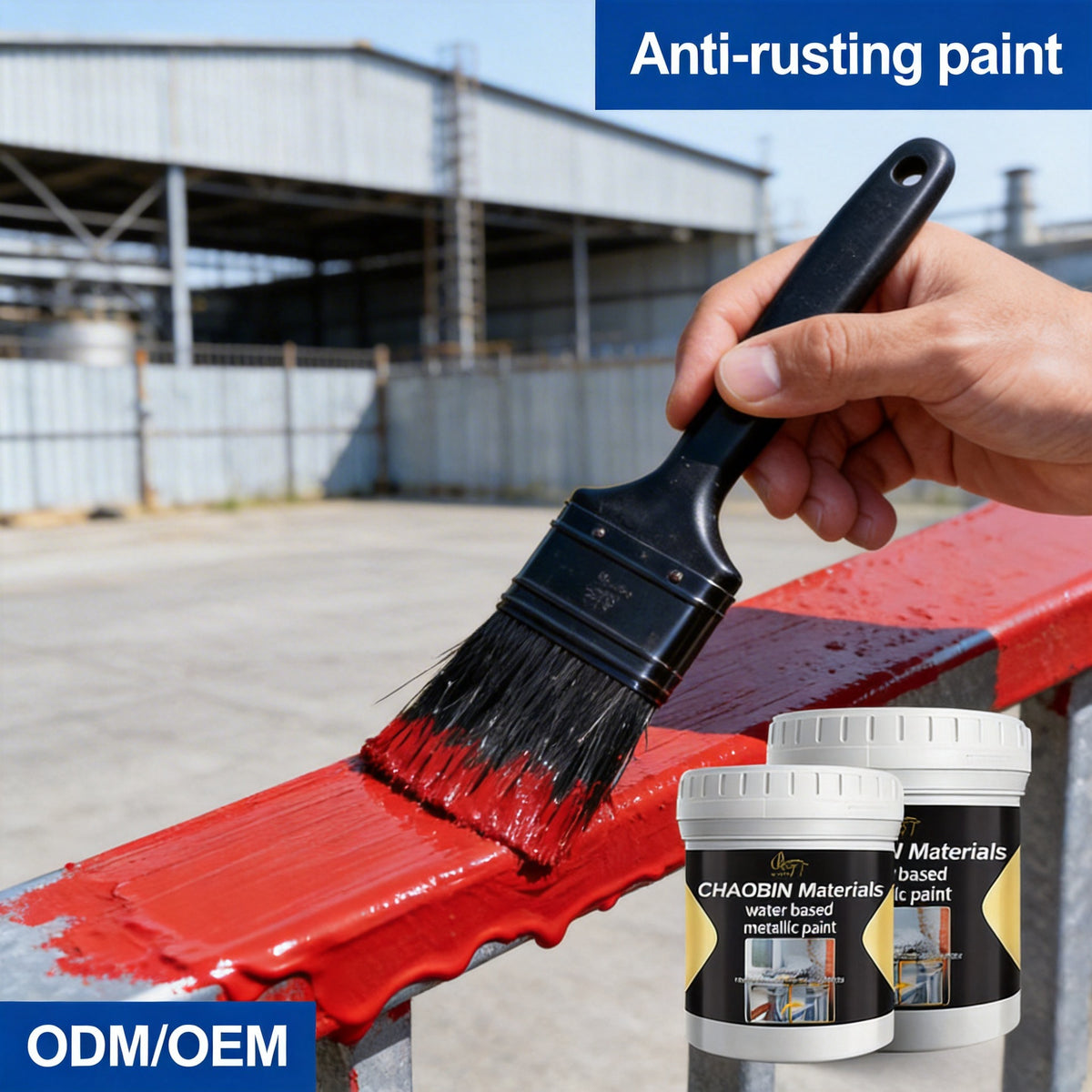 Rust-Preventing Multi-Color Industrial Paint for Metal Surface Protection