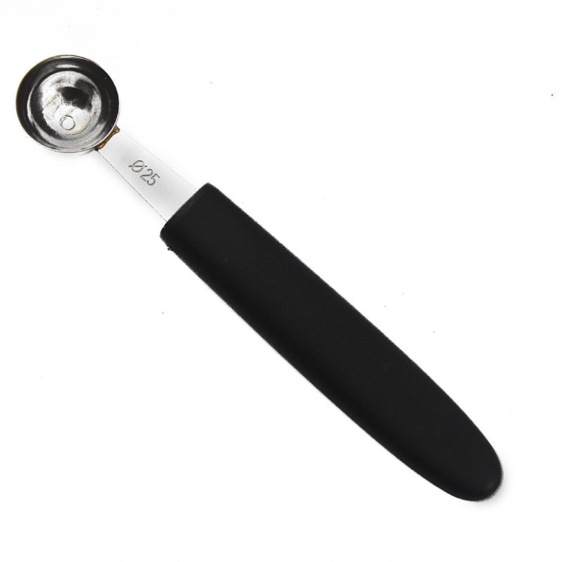 Plastic Handle Fruit Baller Spoon - Stainless Steel Kitchen Utensil