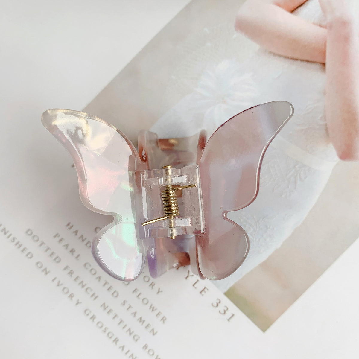 Butterfly Acetate Grab Clip - Multiple Colors