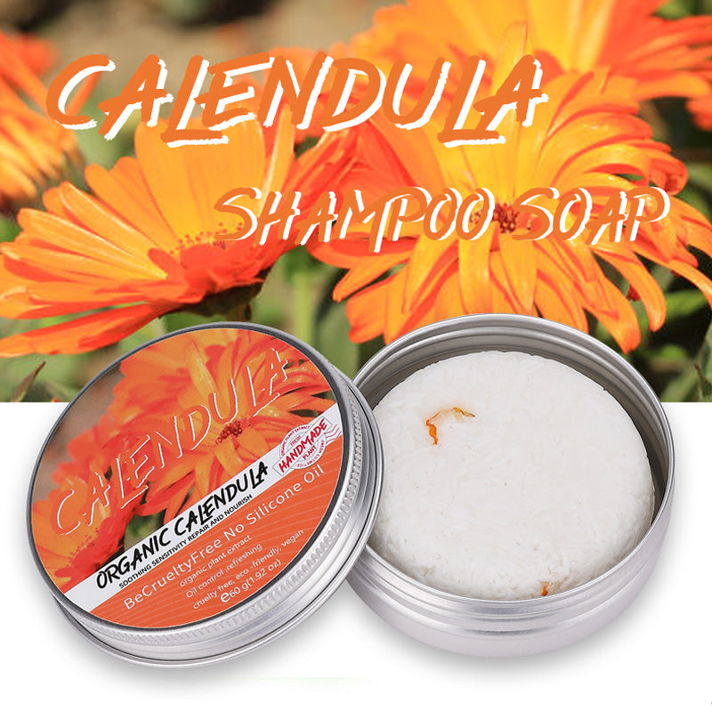 Calendula Shampoo Bar - Natural 60g Hair & Body Cleansing Soap