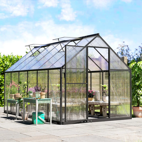 Aluminum Frame Greenhouse with UV-Resistant Cover - 5 Shelves