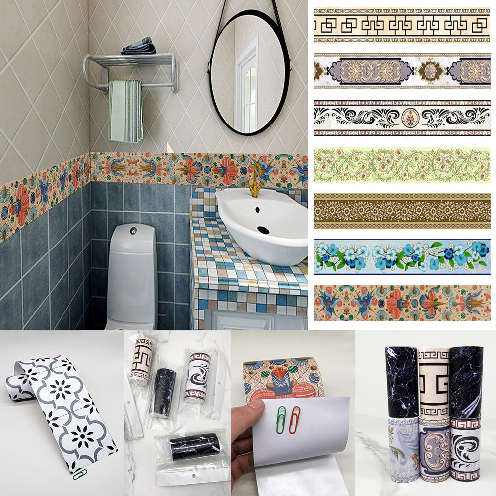 Home Wall & Floor Skirting Line Stickers - Moisture & Stain Resistant PVC