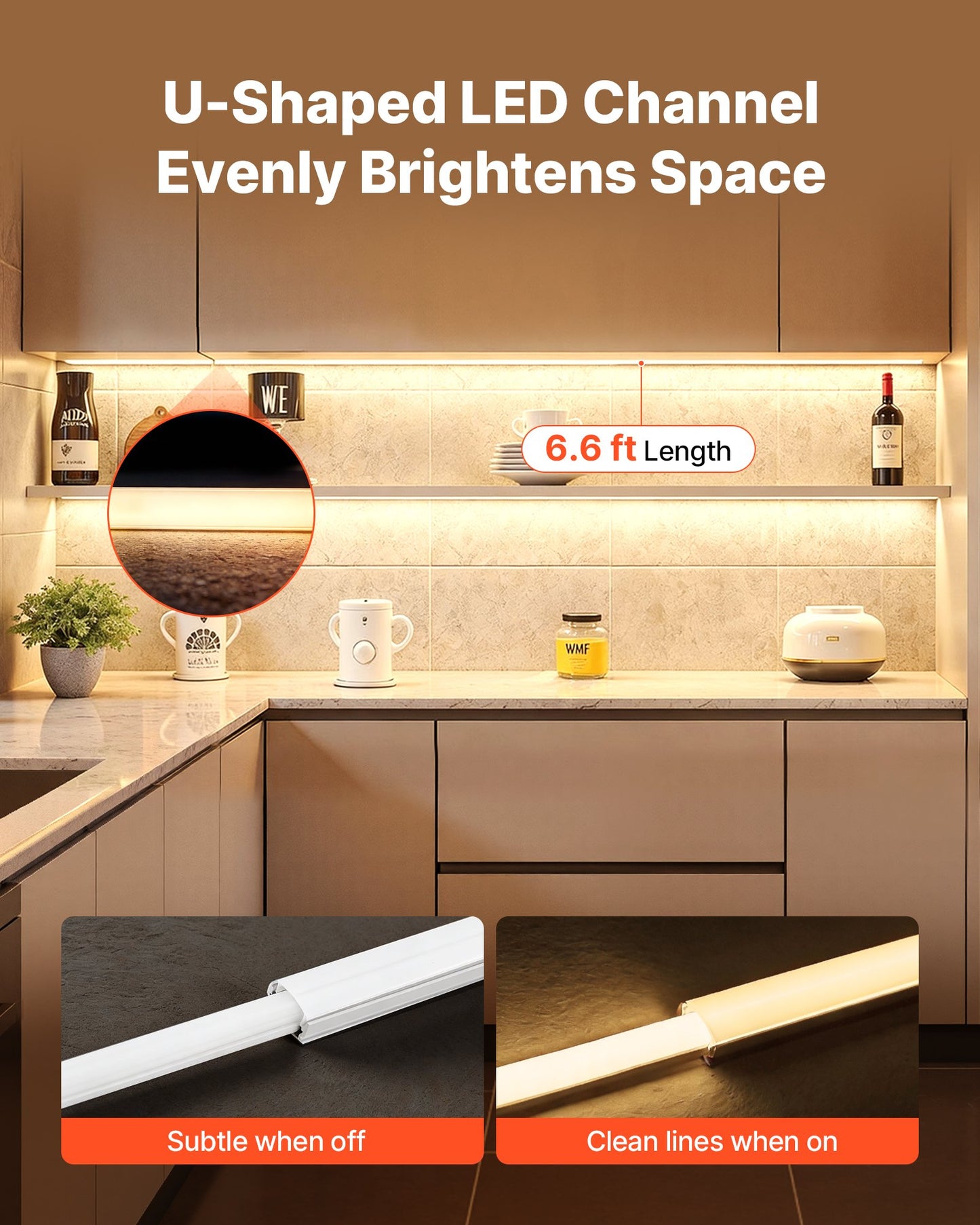 20-Pack 6.6 Ft LED Aluminum U Channel with Milky Cover for LED Strip Light Installation