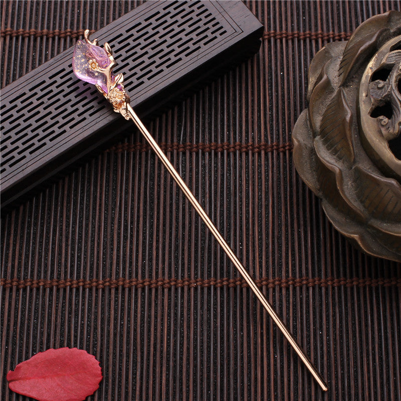 Antique Mulan Hairpin with Tassel for Women - Retro Hanfu Hair Accessory