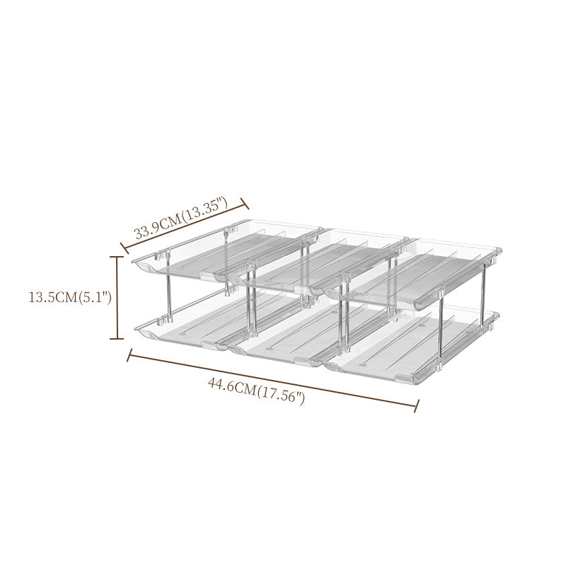 Household Transparent Multi-layer Stackable Can Storage Rack