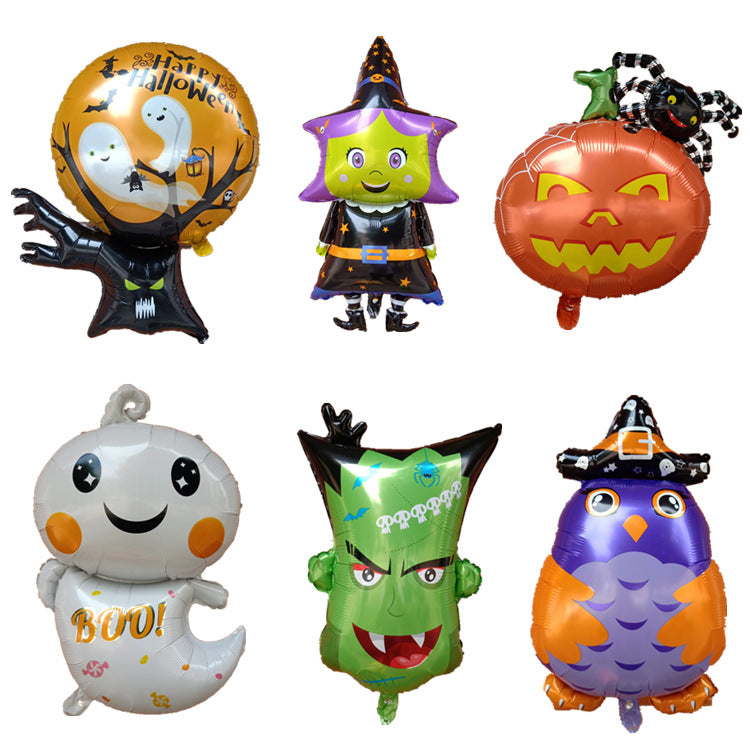 Halloween Mini Aluminum Balloons - Festive Party Decoration Set