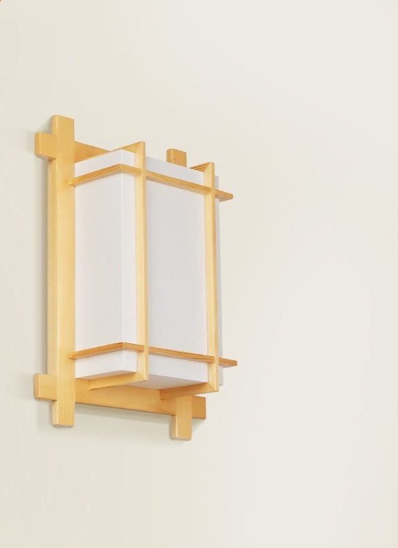 Japanese Style Wall Lamp - Retro Bedside & Corridor Lighting - No Bulb or With White/Warm Light